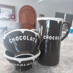 Service for 6 Chocolat Delespaul-Havez, Multi color set.